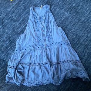Free People flowy denim tank